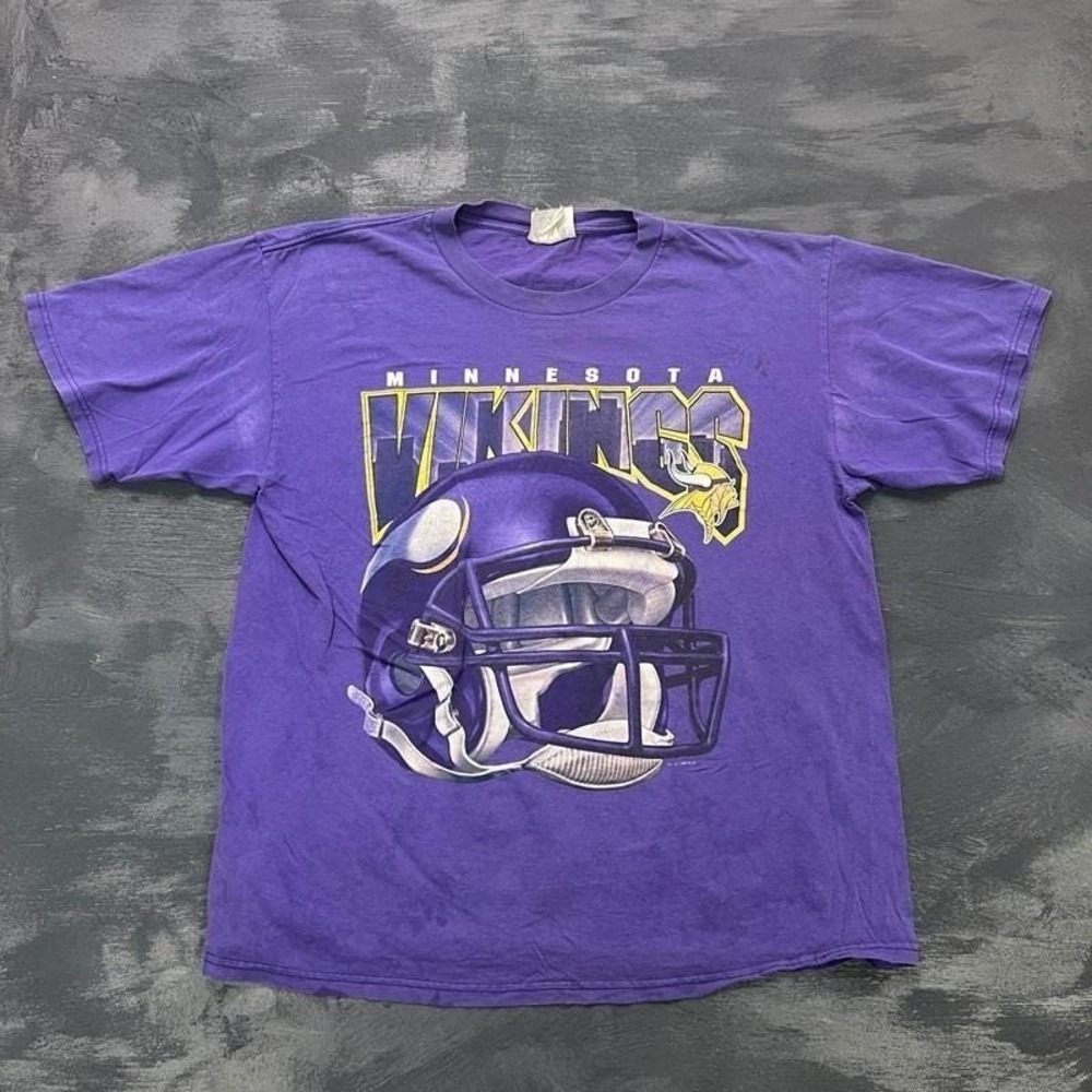 Vintage Minnesota Vikings Shirt Mens XL Purple 1990s NFL